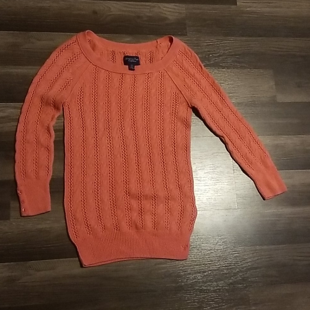 American eagle outfitters knitted coral sweater xs